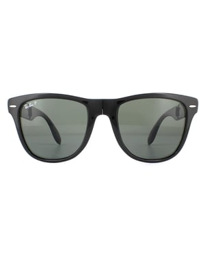 Ray-Ban Zonnebril Folding Wayfarer 4105 Zwart Groen Gepolariseerd 601/58 54mm