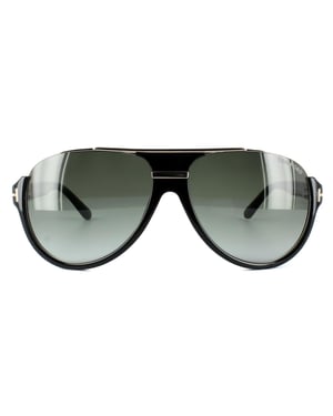 Tom Ford Sunglasses 0334 Dimitry 01P Shiny Black Green Gradient