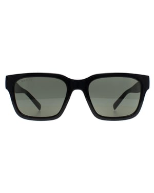 Gucci Square Womens Shiny Black Grey GG1857S