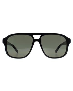 Gucci Aviator Mens Shiny Black Grey GG1856S