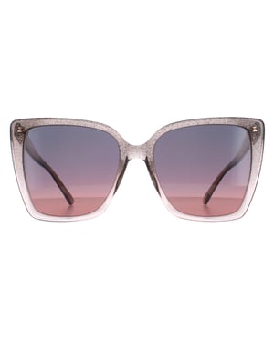 Jimmy Choo Cat Eye Womens Nude Glitter Grey Fuchsia LESSIE/S