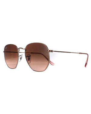 Ray-Ban Square Unisex Kopparbrun Gradient RB3548N Hexagonal
