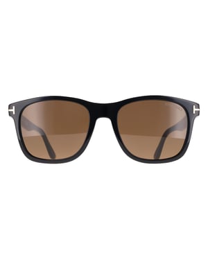 Tom Ford Rectangle Mens Shiny Black Brown Eric FT0595