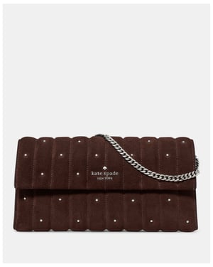 Scarlett Quilted Suede Wallet On Chain