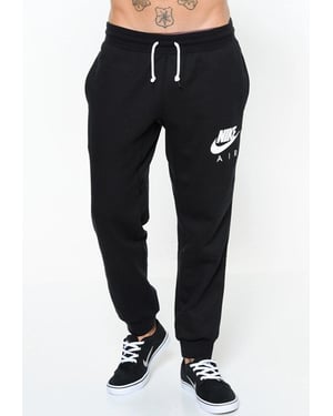 Nike Air heren fleece joggingbroek in zwart