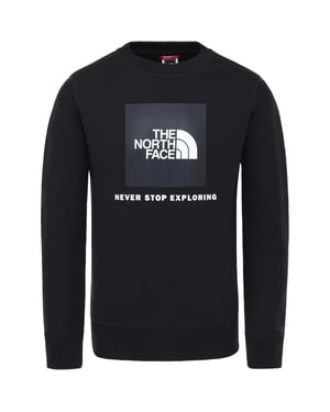 The North Face jeugdbox sweatshirt met ronde hals in zwart