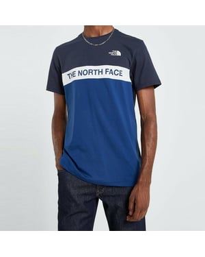 The North Face Mens Woven Colour Block T Shirt Blue