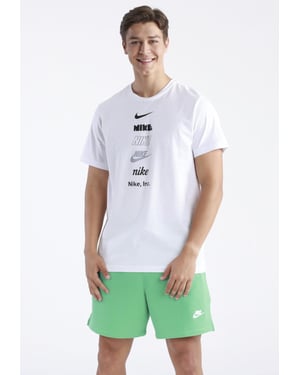 Nike Stack Logo Mens T Shirt in White