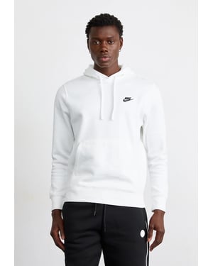 Nike White Club Fleece Pullover Hoodie