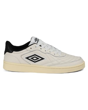 Umbro Clayton Leren Sneakers Wit/Pastel Geel/Zwart