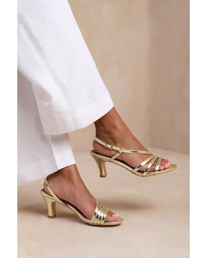 Wheres That From Womens 'Mykonos' Mutli Strap Slingback Low Block Heel