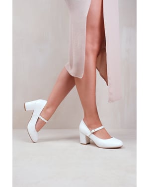 Wheres That From Womens 'Araceli' Wide Fit Block Heel Mary Jane Pumps