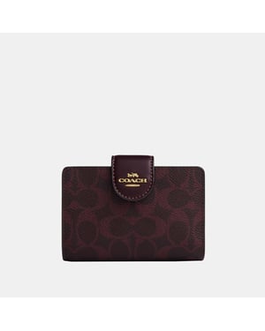Medium Corner Zip Wallet In Signature Canvas