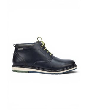 Pikolinos Men's Blue Leather Lace-Up Ankle Smart Boots - Berna