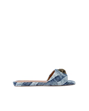 Kurt Geiger London Denim Kensington Flat Sandal Sandals