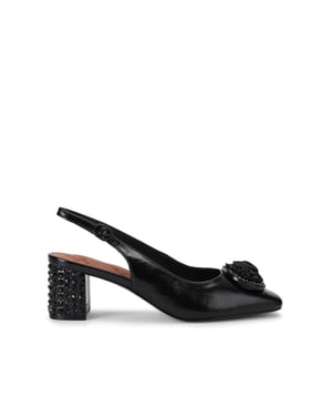 Kurt Geiger London Leather Chelsea Block Sling Dr Heels