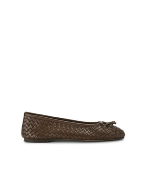 Leather Divy Dark Brown Ballet Flats
