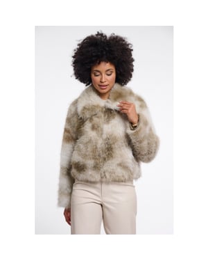 Rino & Pelle short jacket with zip closure amine.7002612 11197 birch basil