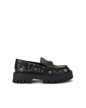 Kurt Geiger London Leather Studded Chunky Loafer Loafers