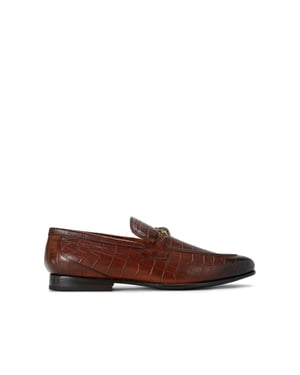 Kurt Geiger London Leather Alton Croc Loafers