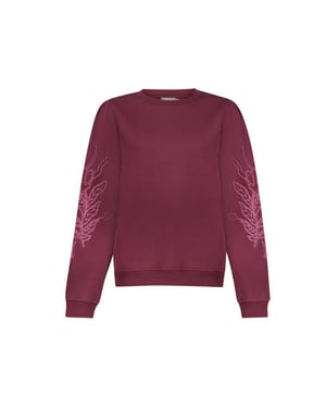 Geisha sweat sleeve embroidery 62547-24 480 burgundy/fuchsia