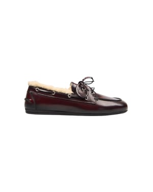 posa Pw103 loafers boat loafer fur box leather