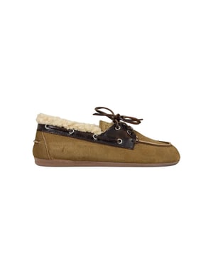 Posa Pw250 loafers boat loafer brushed fur suede/leather