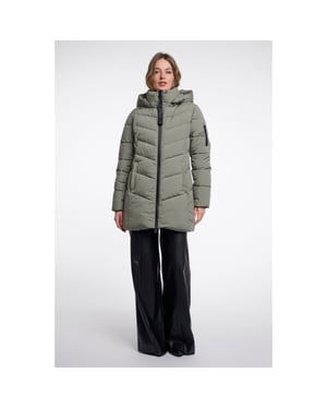 Rino & Pelle padded jacket with detachble hood yasmina.7002612 11111 misty basil