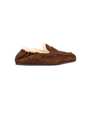 Posa Pw246 loafers penny loafer square fur