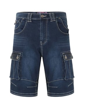 Kam Big & Tall Men's Denim Cargo Shorts