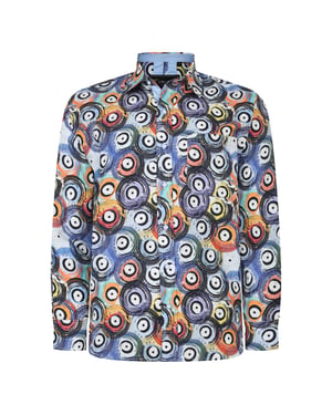 Kam Men's Printed Big & Tall Cotton Check Shirt