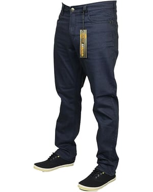 Kam Mens Big King Size Stretch Chinos Jeans Navy