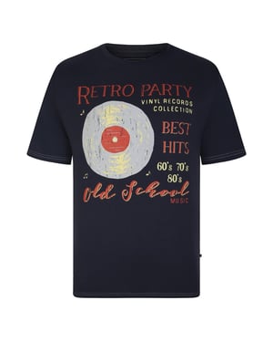 Kam Mens Plus Size Printed T-shirt Short Sleeve
