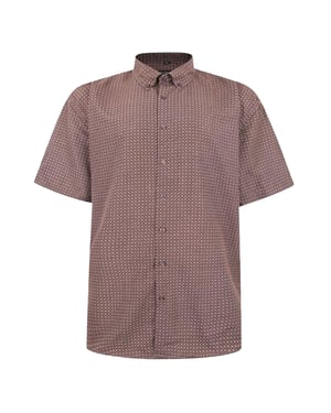 Men's Fitzgerald London Short Sleeve Shirt Plus Size with Trendy Sandy Circles Design