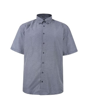 Men's Fitzgerald London Short Sleeve Shirt Plus Size with Trendy Sandy Circles Design