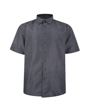 Men's Fitzgerald London Short Sleeve Shirt Plus Size with Trendy Sandy Circles Design
