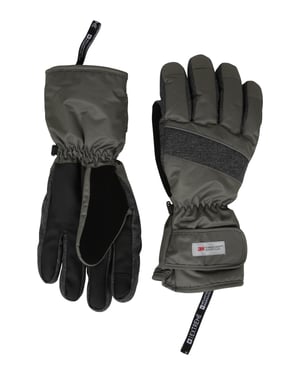 Men's Thinsulate Ski Gloves Waterproof Breathable Touch Strap Winter Mittens Grey