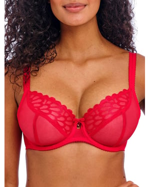 Loveland Sheer Plunge Bra - Boudoir Noir