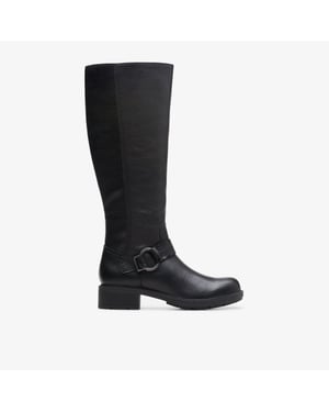 Hearth Rae Black Leather Boots