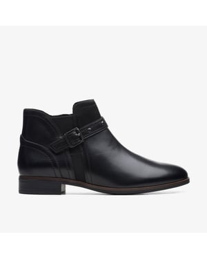 Trish Strap Black Leather Boots