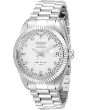 Invicta Specialty 51037 Damklocka - Quartzverk - Rostfritt Stål med Silverfärgad Urskiva - 36 mm