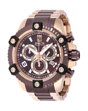 Invicta Jason Taylor 51288 Herenhorloge - Quartz Uurwerk - Roestvrij Staal met Bruine Wijzerplaat - 50 mm