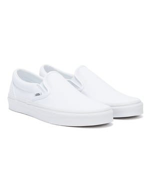 Vans Classic Slip on True White Canvas Trainers