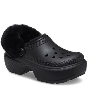 Crocs Stomp Gevoerde EVA Dames Zwarte Klompen