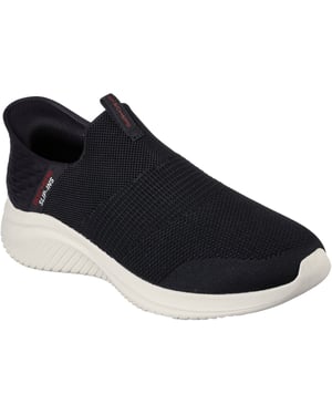 Skechers Ultra Flex 3.0 Smooth Step Polyester Heren Zwarte Sneakers