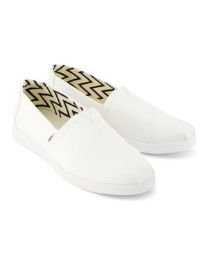 TOMS Alpargata Plus 100% Katoen Dames Witte Espadrilles