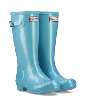 Hunter Original Nebula Rubber Kinderzwembad Blauw Wellingtonlaarzen