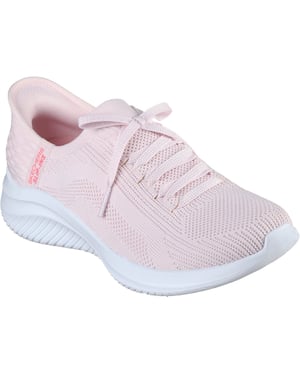 Skechers Ultra Flex 3.0 Brilliant Path Textil Dam Ljusrosa Träningsskor