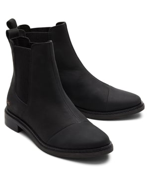 TOMS Charlie Leather Women's Black Boots