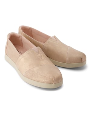 TOMS Alpargata Plus Leer Dames Pale Rose Espadrilles